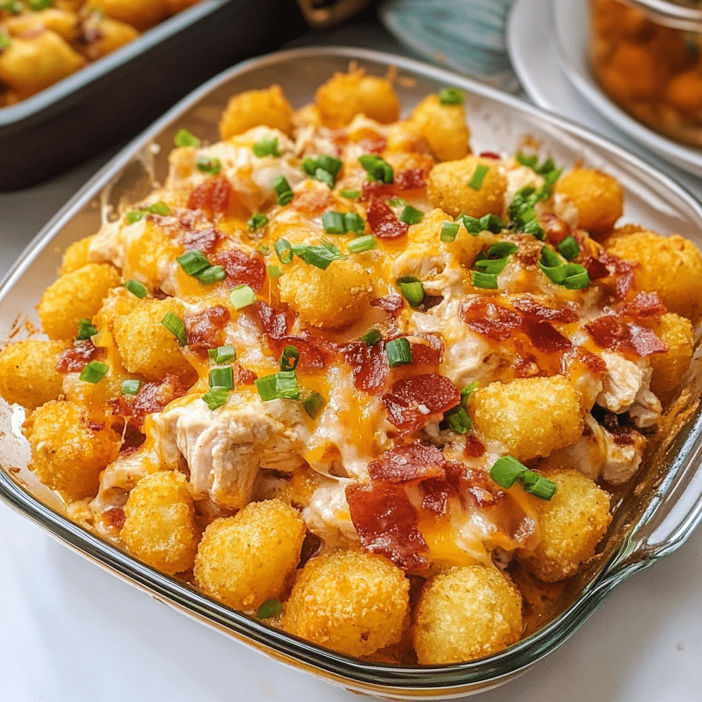 Loaded Chicken Tater Tot Casserole