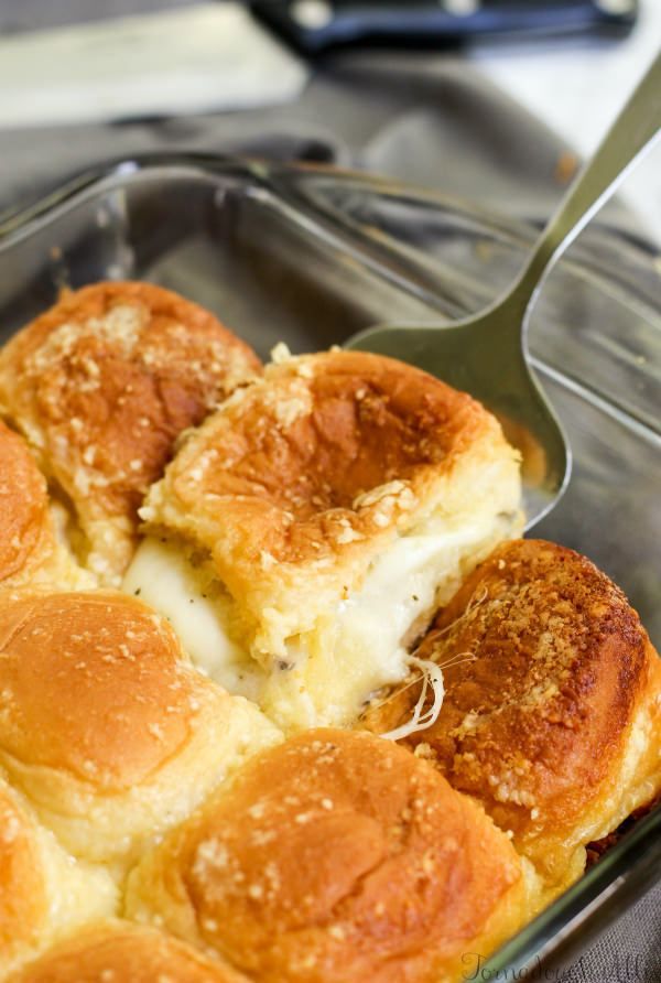 Cheesy Stuffed Garlic Bread Sliders 
